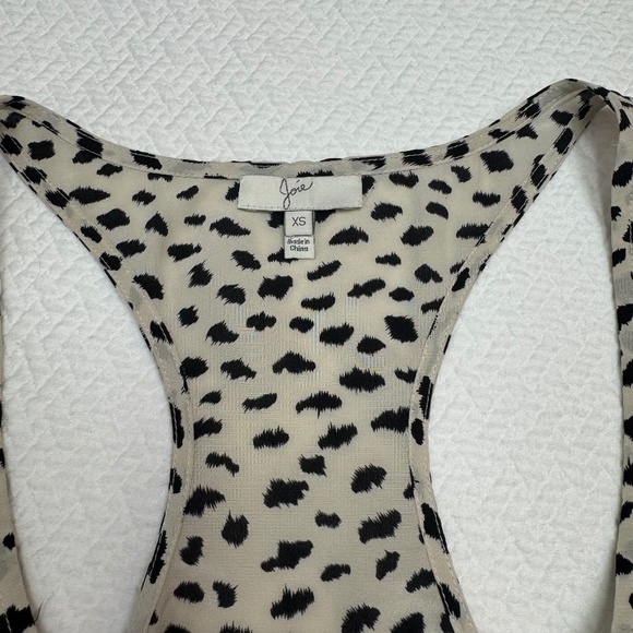 Joie 100% Silk Beige Black Racer Back Camisole Tank Size XS - Picture 8 of 11